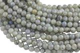 Natural Labradorite Round-6mm, 8mm, 10mm, 12mm- Full 16 inch strand AAA Quality Smooth Gemstone Beads