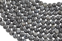 Natural Larvikite Marble Labradorite round- 4mm, 6mm, 8mm, 10mm, 12mm- Full 15.5 Inch Strand- AAA Quality Smooth Gemstone Beads