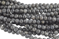 Natural Larvikite Marble Labradorite round- 4mm, 6mm, 8mm, 10mm, 12mm- Full 15.5 Inch Strand- AAA Quality Smooth Gemstone Beads