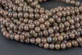 Natural Rare Chocolate Labradorite 4mm 6mm 8mm 10mm 12mm Round Beads 15.5" Strand Gemstone Beads