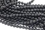 Natural Real Jet Beads Faceted 6mm 8mm 10mm 12mm Round Beads AAA Quality Gemstones 16" Strand AAA Quality Gemstone Beads