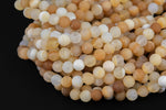 Natural Matte African Yellow Opal Beads, AA Quality Round- 6mm, 8mm, 10mm, 12mm, 14mm- Full 15.5 Inch Strand Gemstone Beads