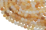 Natural Matte African Yellow Opal Beads, AA Quality Round- 6mm, 8mm, 10mm, 12mm - - Full 15.5 Inch Strand AAA Quality Gemstone Beads