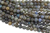 Natural Labradorite, High Quality in Faceted Round- Dark- 4mm, 6mm, 8mm, 10mm, 12mm, 14mm Gemstone Beads