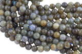 Natural Labradorite, High Quality in Faceted Round- Dark- 4mm, 6mm, 8mm, 10mm, 12mm, 14mm Gemstone Beads