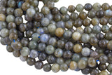 Natural Labradorite, High Quality in Faceted Round- Dark- 4mm, 6mm, 8mm, 10mm, 12mm, 14mm Gemstone Beads