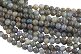 Natural Labradorite, High Quality in Faceted Round- Dark- 4mm, 6mm, 8mm, 10mm, 12mm, 14mm Gemstone Beads