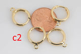 4pc Gold Filled Earring Hoops Lever Back one touch w/ open link Lever Hoop earring Nickel free Lead Free for Earring Charm Making Findings