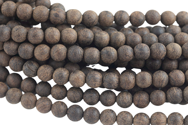 Natural Matte Brown Sandalwood beads Sandal wood, High Quality in Round- 6m, 8mm, 10mm- Wholesale Bulk or Single Strand! AAA Quality