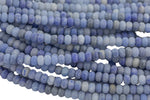 Natural Cloudy Quartz High Quality in 6mm and 8mm Matt Roundel- Full 15.5 Inch Strand Smooth Gemstone Beads