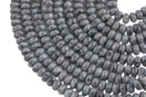 Natural Marble Labradorite , Faceted Roundel- 6mm, 8mm, 10mm- Full 15.5 Inch Strand Gemstone Beads