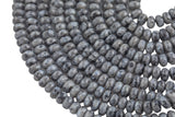 Natural Marble Labradorite , Faceted Roundel- 6mm, 8mm, 10mm- Full 15.5 Inch Strand Gemstone Beads