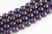 16mm Amethyst Beads Large Amethyst AA Quality Beautiful Large Amethyst Beads 15.5"