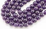 16mm Amethyst Beads Large Amethyst AA Quality Beautiful Large Amethyst Beads 15.5"