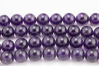 18mm Amethyst Beads Large Amethyst AA Quality Beautiful Large Amethyst Beads 15.5"