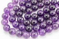 18mm Amethyst Beads Large Amethyst AA Quality Beautiful Large Amethyst Beads 15.5"