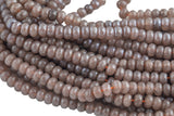 GORGEOUS Brown Jade High Quality in Faceted Rondelle- 6mm and 8mm-Full Strand 15.5 inch Strand