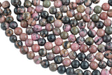 Natural Rhodonite Beads Grade AAA Round 4mm, 8mm, 10mm, 12mm -Full Strand 15.5 inch Strand- Smooth Gemstone Beads