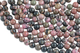 Natural Rhodonite Beads Grade AAA Round 4mm, 8mm, 10mm, 12mm -Full Strand 15.5 inch Strand- Smooth Gemstone Beads