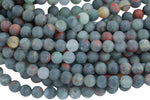 Matte Bloodstone Beads Blood Stone Beads, High Quality in Matte Round,-Full Strand 15.5 inch Strand, 4mm, 6mm, 8mm, 12mm, or 14mm Beads