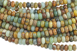 Natural Flower Jade Beads. Full Strand, 8mm Beads- Roundel Smooth Gemstone Beads