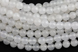 Natural Moonstone Jade Round Beads 4mm 6mm 8mm 10mm 12mm - Single or Bulk - 15.5" AAA Quality Smooth Gemstone Beads