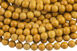 Natural Australian Yellow Mustard Mookaite 6mm 8mm 10mm 12mm Round Beads Real Genuine Gemstone 15.5" Strand Gemstone Beads