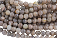 Natural MED Chocolate Moonstone - Chocolate Rainbow Moonstone Beads. Full Strand, 4mm, 6mm, 8mm, 12mm, or 14mm Beads (A quality) AAA Quality