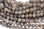 Natural MED Chocolate Moonstone - Chocolate Rainbow Moonstone Beads. Full Strand, 4mm, 6mm, 8mm, 12mm, or 14mm Beads (A quality) AAA Quality