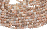 Multi Pink Sunstone Moonstone Beads faceted round - A Quality - 6mm- Full 15.5 Inch Strand AAA Quality Gemstone Beads