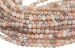 Multi Pink Sunstone Moonstone Beads faceted round - A Quality - 6mm- Full 15.5 Inch Strand AAA Quality Gemstone Beads