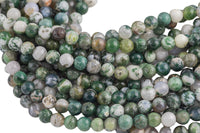 Natural White Tree Agate Beads AAA Grade Round - 4mm, 6mm, 10mm, 12mm AAA Quality Smooth Gemstone Beads