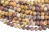 Mookaite Jasper- Matte Round sizes. 4mm, 6mm, 8mm, 10mm, 12mm, 14mm- Full 15.5 Inch Strand- AAA Quality AAA Quality Gemstone Beads
