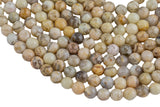 Natural Autumn Jasper, High Quality in Faceted Round, 6mm, 8mm, 10mm, 12mm- Full 15.5 Inch Strand Gemstone Beads