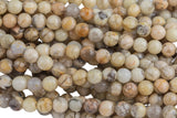 Natural Autumn Jasper, High Quality in Faceted Round, 6mm, 8mm, 10mm, 12mm- Full 15.5 Inch Strand Gemstone Beads