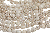 Magnesite White Turquoise Small Skull - Full 15 Inch Strand