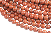 Natural Red Jasper, High Quality in Round,-Full Strand 15.5 inch Strand, 4mm, 6mm, 8mm, 12mm, or 14mm Beads- Smooth Gemstone Beads