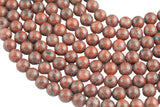 Natural Sesame Jasper, High Quality in Round, 4mm, 6mm, 8mm, 10mm, 12mm- Full 16 inch strand Smooth Gemstone Beads