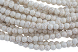 White Magnesite Turquiose Round- Full 16 inch strand- 4mm, 6mm, 8mm, 10mm, 12mm, 14mm, 16mm Smooth Gemstone Beads