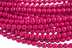Fusia Magnesite Turquiose Round- Full 16 inch strand- 4mm, 6mm, 8mm, 10mm, 12mm, 14mm, 16mm Smooth Gemstone Beads