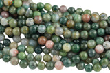 Natural Indian Agate Beads Grade AAA in Faceted Round, 4mm, 6mm, 8mm, 10mm, 12mm- Full Strand 15.5 inches Long Gemstone Beads