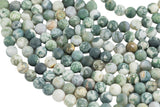 Natural Tree Agate, High Quality in Matt Matte Round, 6mm,8mm, 10mm, 12mm AAA Quality AAA Quality Gemstone Beads