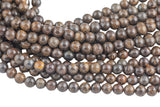 Natural Bronzite Beads Round High Quality AAA grade - 6mm 8mm 10mm 12mm - Full Strand 15.5 to 16" AAA Quality Smooth Gemstone Beads