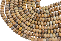 Natural Picture Jasper Faceted Roundel 4mm, 6mm, 8mm Gemstone Beads