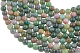 Natural Indian Agate Beads Grade AAA Round Round, 4mm, 6mm, 8mm, 10mm, 12mm, 14mm- Full 15.5 Inch Strand Smooth Gemstone Beads