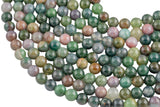 Natural Indian Agate Beads Grade AAA Round Round, 4mm, 6mm, 8mm, 10mm, 12mm, 14mm- Full 15.5 Inch Strand Smooth Gemstone Beads