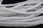4x6mm Crystal Smooth Roundel 1 or 2 or 5 or 10 STRANDS- 16 Inch Strand- Moonstone