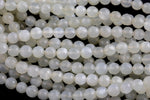 Natural White Fire Moonstone Beads - High Quality Faceted Round - White Fire - Full Strands 6mm 8mm 10mm Gemstone Beads