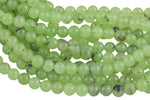 Natural Prehnite Garnet Beads Grade AAA Round, High Quality - 4mm, 6mm, 8mm, 10mm- Full 15.5 Inch Strand Smooth Gemstone Beads