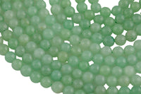 Natural Green Aventurine Beads, High Quality in Faceted Round- 4mm, 6mm, 8mm, 10mm, 12mm- in Full 15.5 Inch strand Gemstone Beads